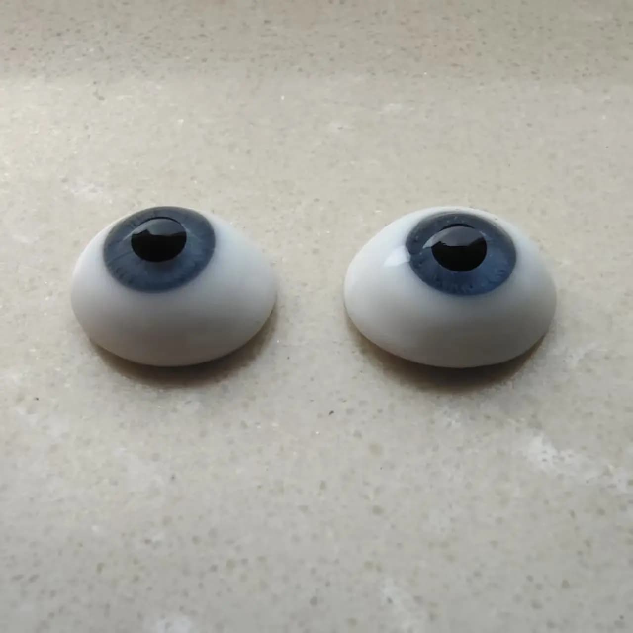 [wamami] 12mm gris bleu ovale Eellipse yeux de bateau dos plat yeux en verre BJD poupée Dollfie arti