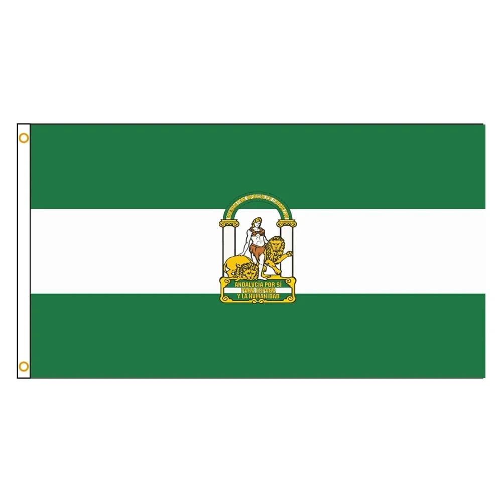 Drapeau d'Andalousie 90x150cm, drapeau de l'état d'espagne, articles personnalisés, décorations exté