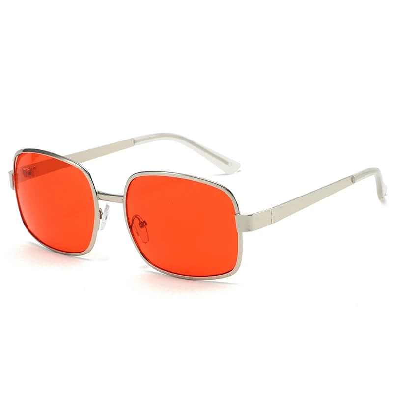 Lunettes de soleil européennes et américaines à grande monture en métal pour hommes et femmes avec p
