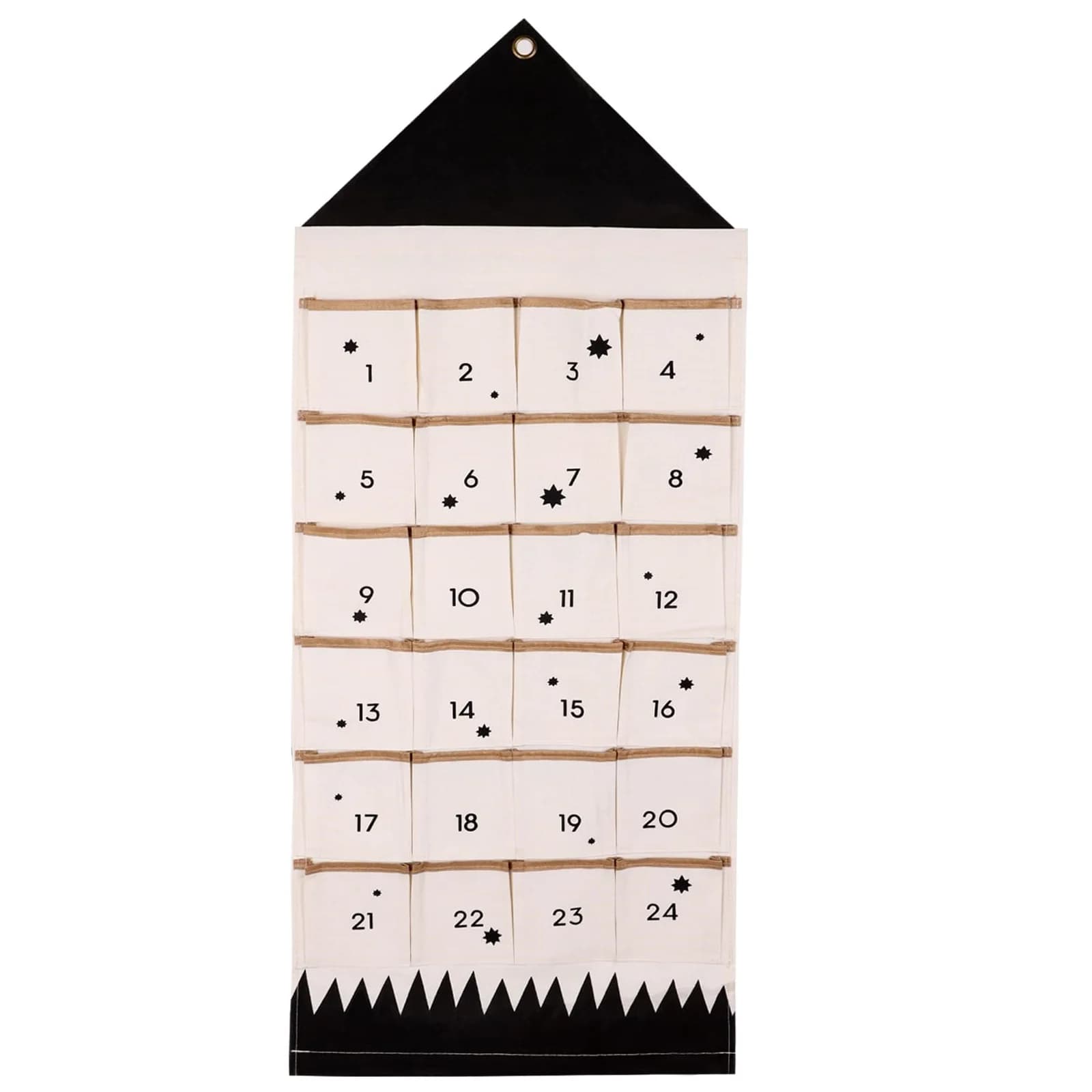 Décoration murale suspendue de noël 2020, calendrier de l'avent de noël avec 24 poches, compte à reb
