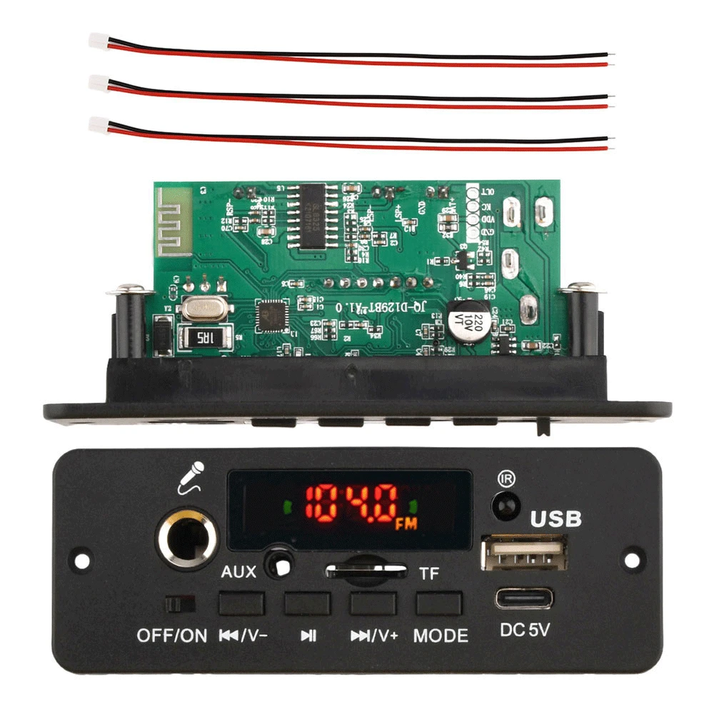 Lecteur MP3 DC 5V, amplificateur 2x5W, carte décodeur MP3 à dents bleues, lecteur de musique de voit