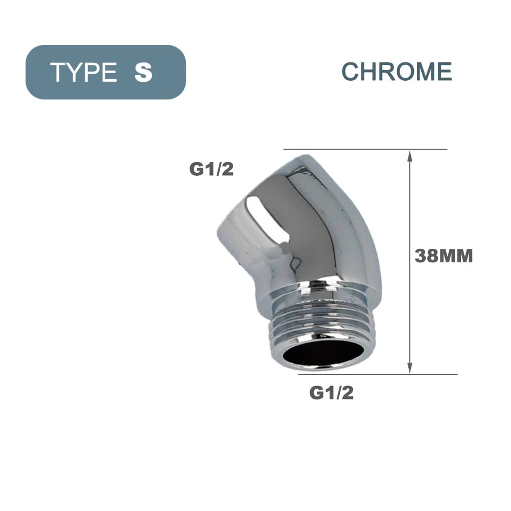 Angle 90 °   135 °   Adaptateur de coude de douche G1/2, connecteur de bras de pomme de douche de sa