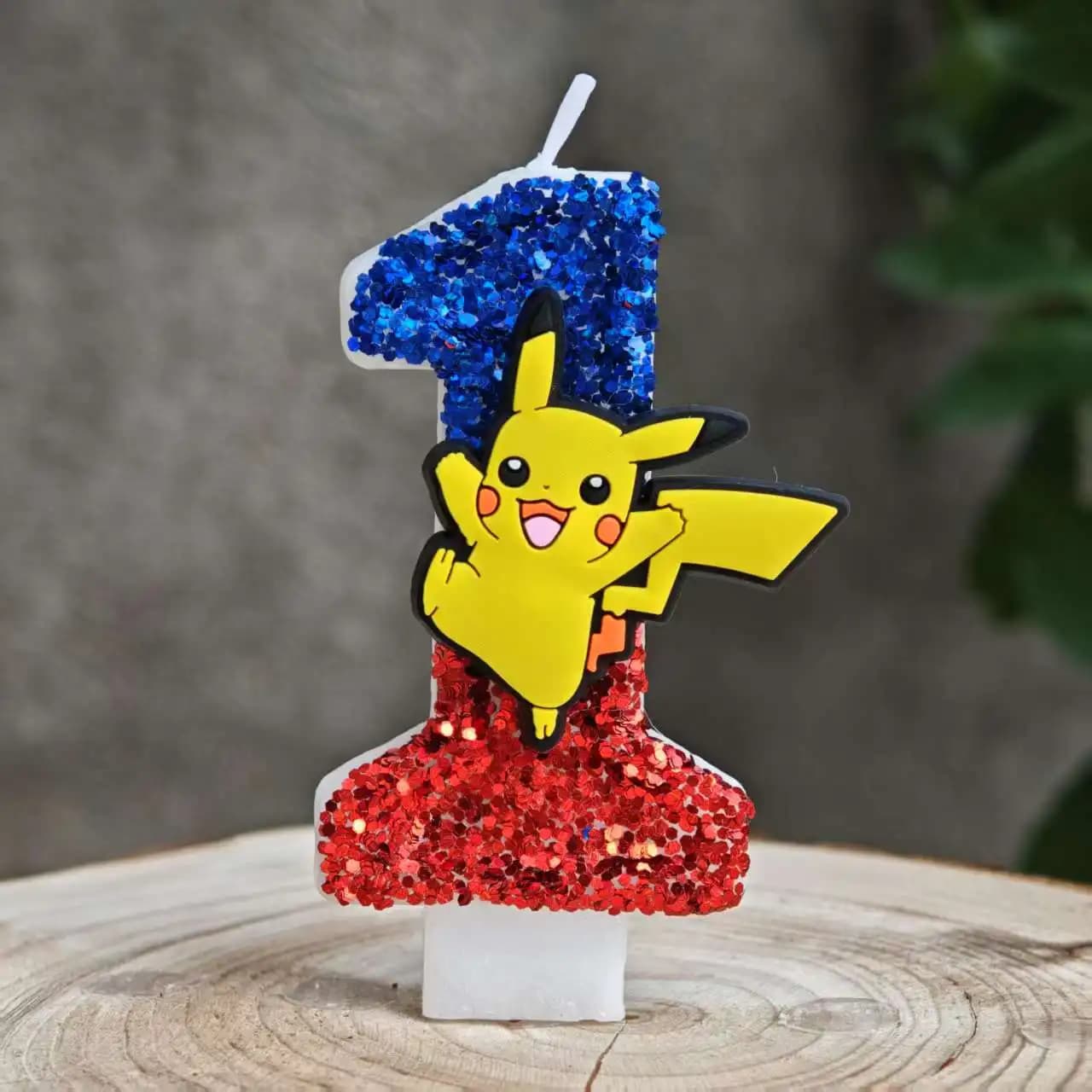 Bougie d'anniversaire à thème Pokemon Kawaii, ornement de gâteau de dessin animé, pour enfants, four