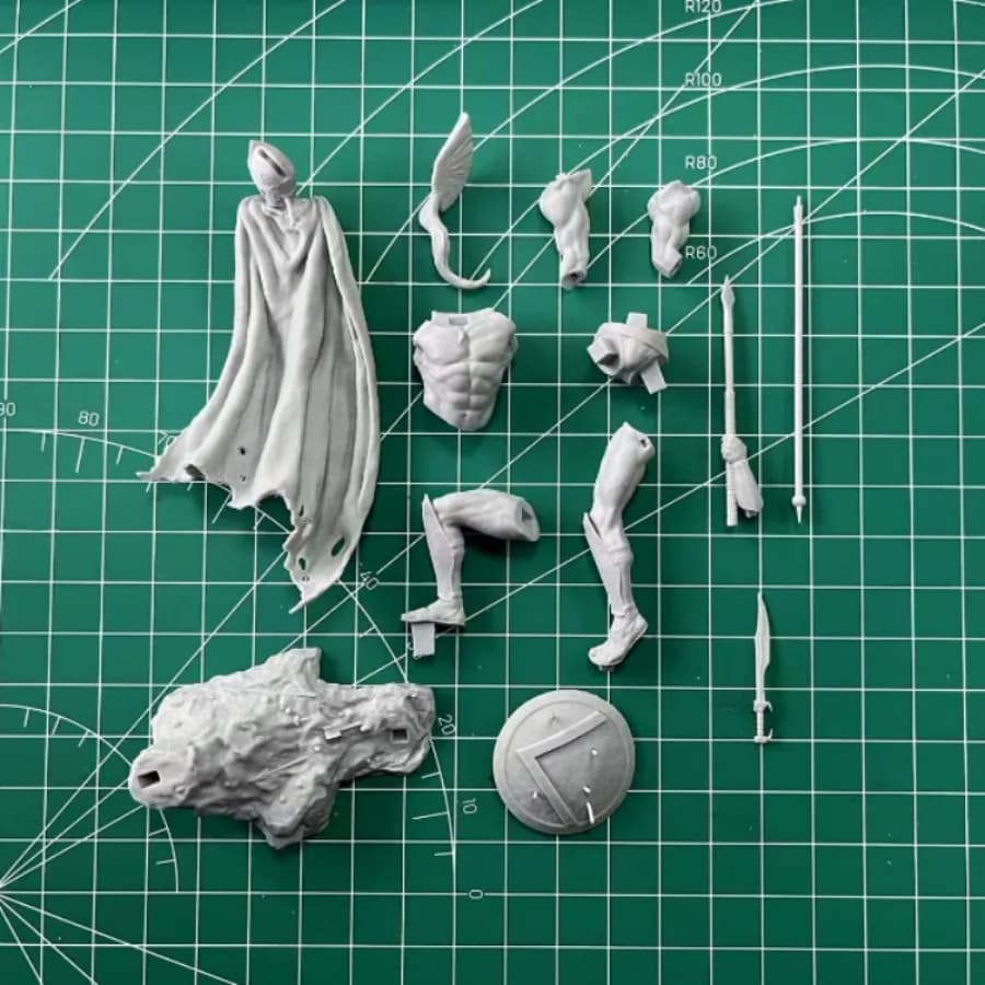 Figurine en résine à l'échelle 1/24, Kit de modèles assemblés, LEONIDAS King of Sparta Warriors, pas