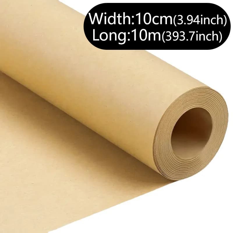 Papier d'emballage écologique en papier Kraft brun de 10M, matériaux d'emballage en papier dégradabl