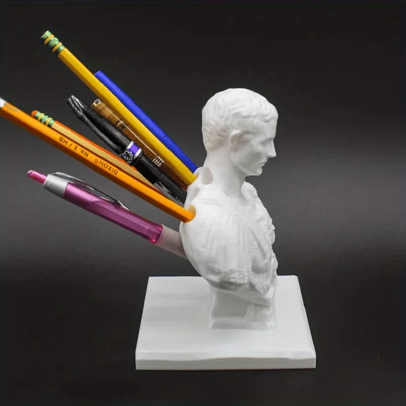 Organisateur de bureau de Sculpture Vintage pour les amateurs d'art, buste de Style romain, porte-st