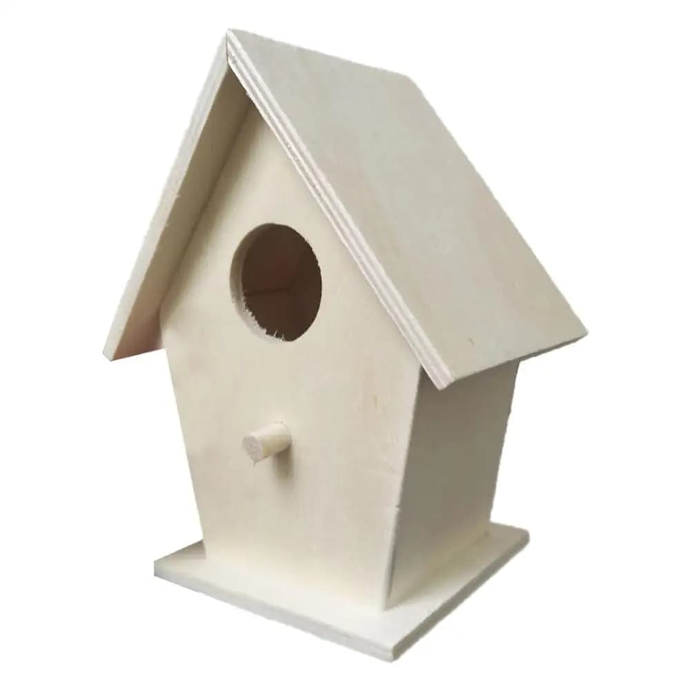 Nid d'oiseau en bois créatif, Mini Cage à oiseaux suspendue en plein air, boîte de maison à oiseaux,