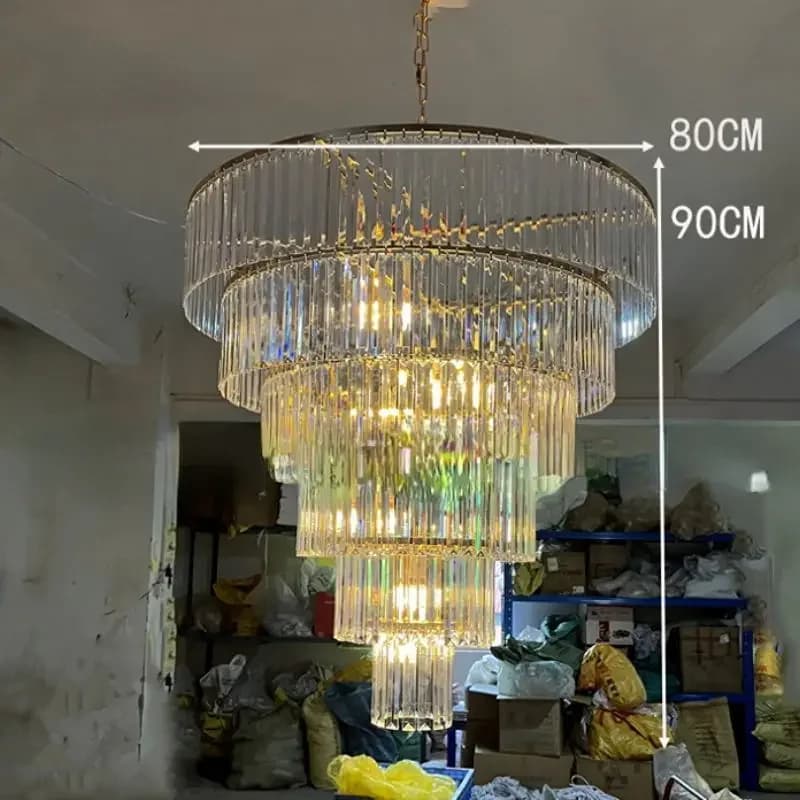 Salle de mariage scène plafond décoration lumière acrylique lustre accessoires de mariage multicouch