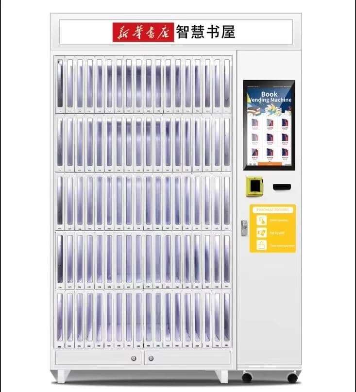 Distributeur automatique personnalisé à 90 casiers pour livres et magazines, idéal pour librairies, 