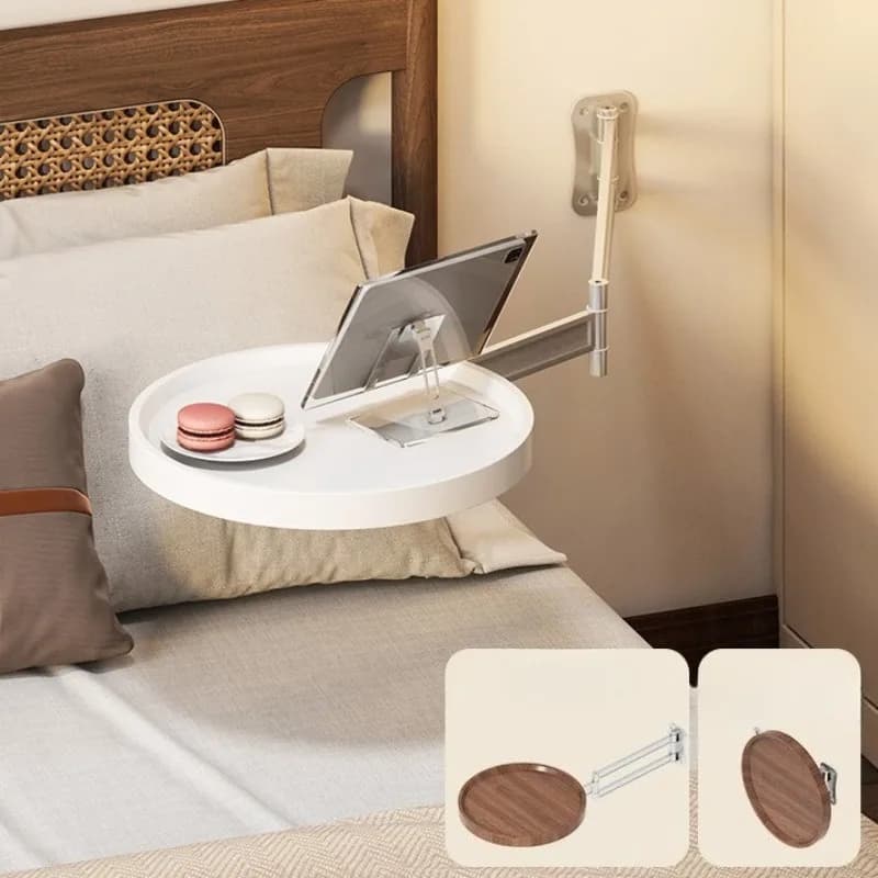 Table basse murale pliante, Table d'appoint moderne pour chambre à coucher, petites Tables rondes de