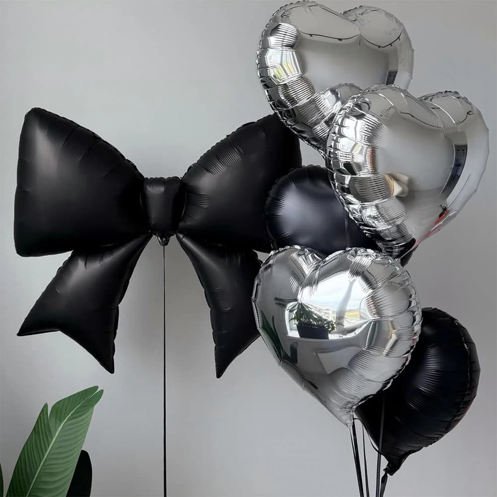 1 paquet de ballons en aluminium en forme d'arc, adaptés à la fête d'anniversaire, à la décoration d