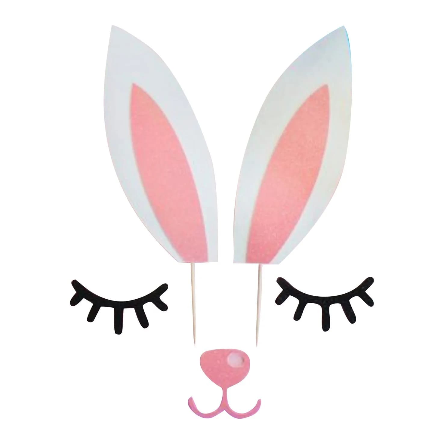 1 ensemble de décorations de gâteau de Pâques, décorations de dessert, lapin de dessin animé pour en
