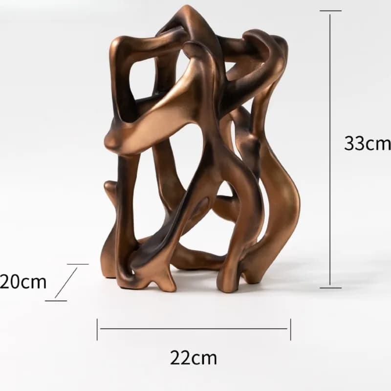 Figurines creuses de luxe en résine, éthéromorfose, racine d'arbre, Sculpture abstraite, artisanat d