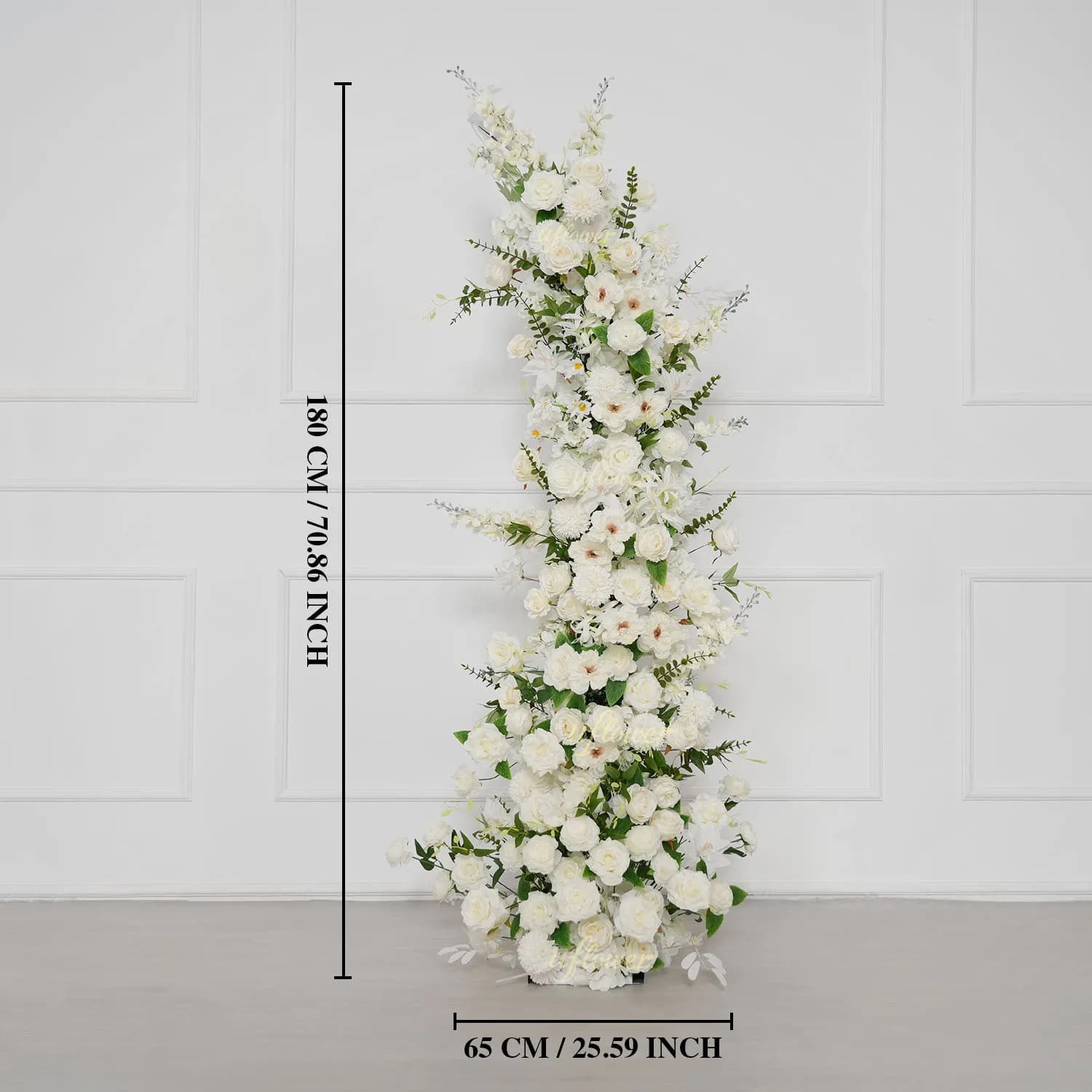 Arche florale de luxe 5D Uflower, roses blanches, décoration de mariage, fleurs pour fiançailles, an