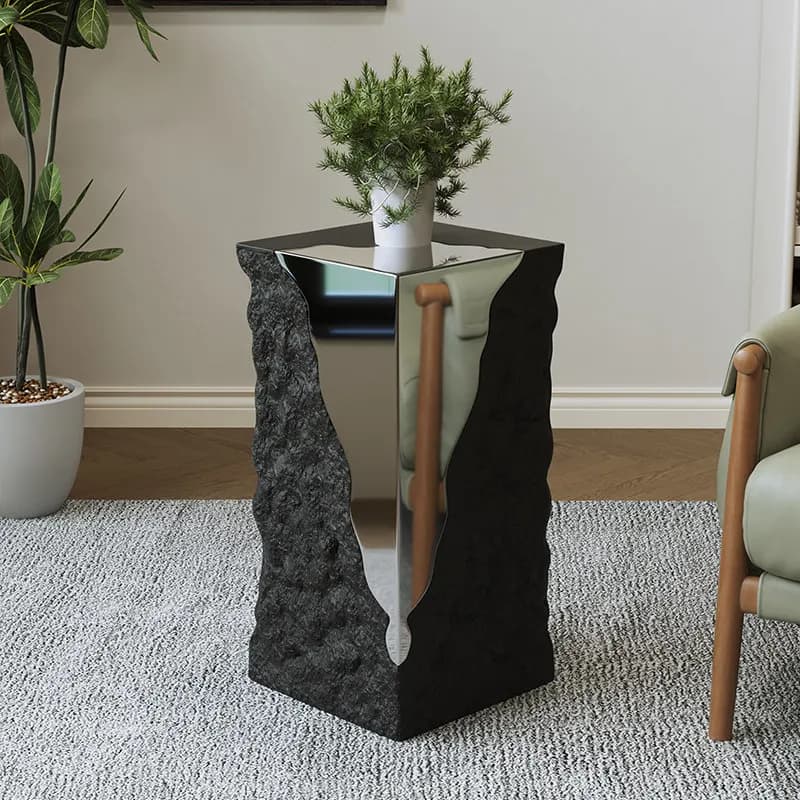 Table d'appoint pliante moderne en acier inoxydable, design créatif, luxe, simple, pour salon, petit