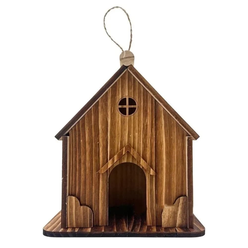 Nichoirs pour oiseaux en bois imperméables, ventilés, décoratifs, suspendus, faits à la main, pour l