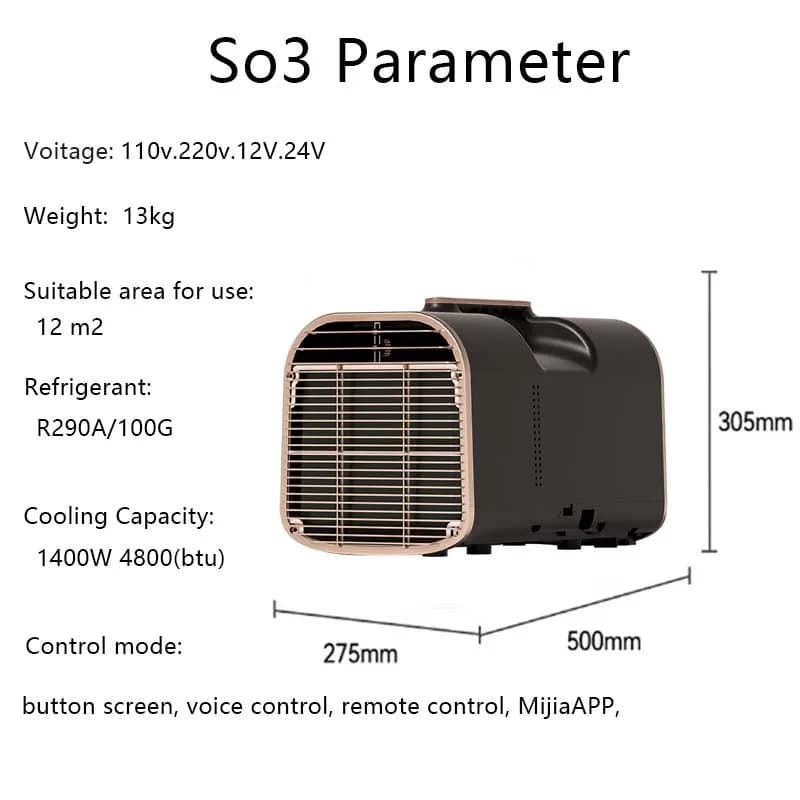 Vente flash, climatiseur portable de haute qualité 5000 Btu, 12v 24v, pour tente, voiture, camping