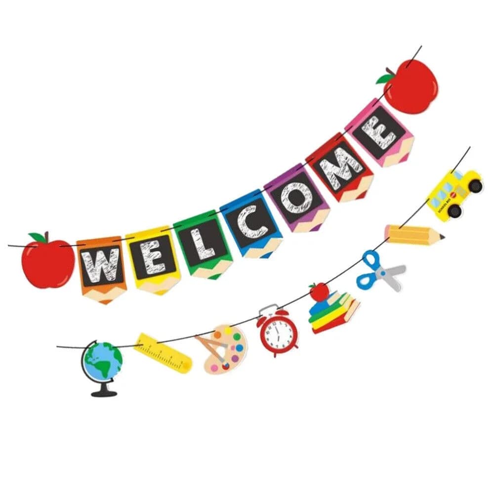 Saison d'ouverture retour à l'école saison drapeau fête salle de classe décoration fleur bannière | 