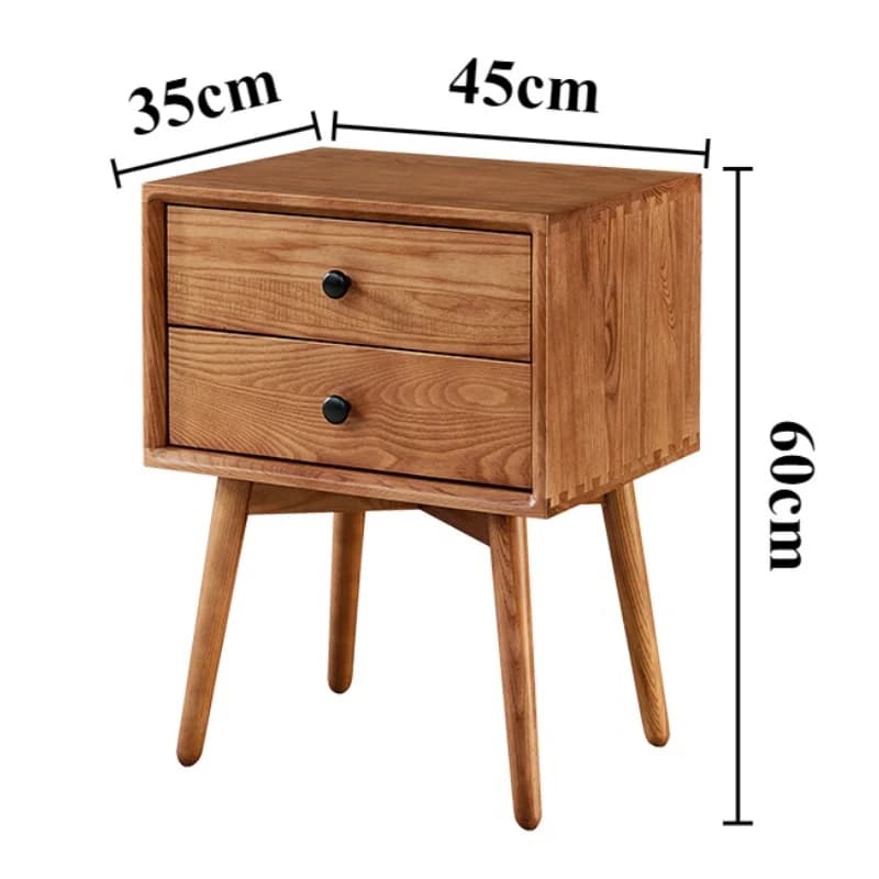 Tables de nuit en bois avec tiroirs, meuble de chevet nordique de luxe avec pieds, accessoire de meu