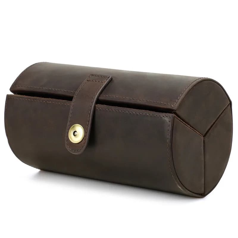 Pochette pour lunettes de soleil en cuir de cheval, étui tendance pour montures de lunettes de voyag