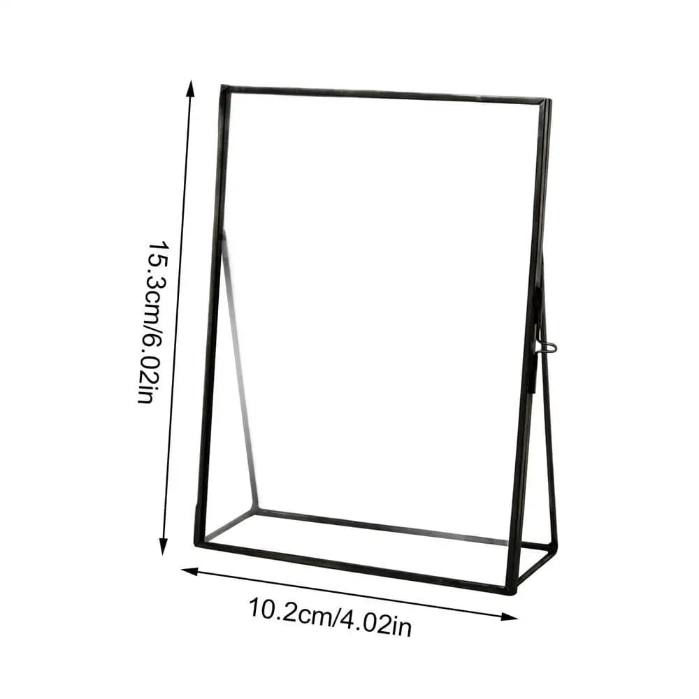 Cadre de presse-fleurs simple en métal pour table, 4x6 pouces, pour photos flottantes, pour la maiso