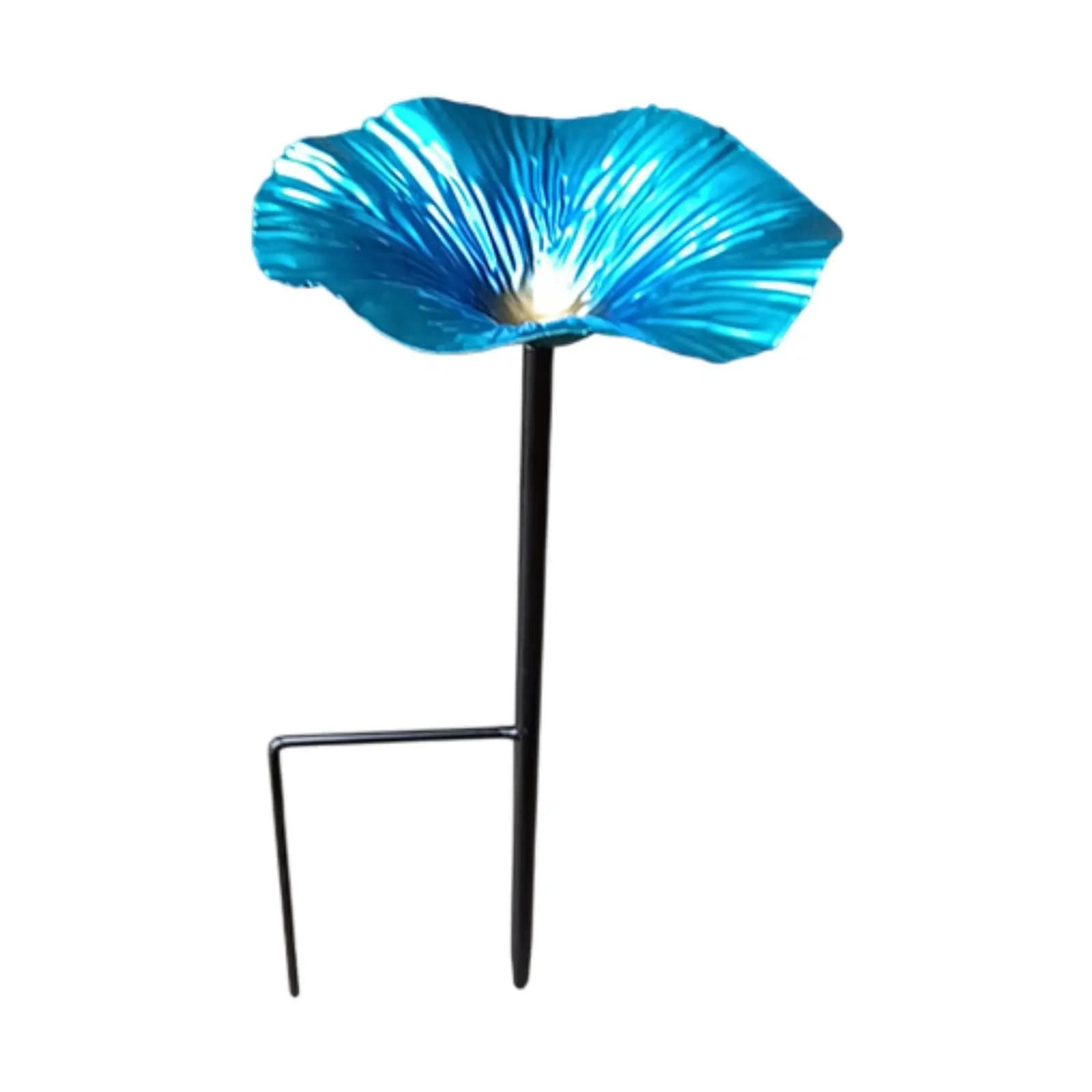 Bain d'oiseaux en métal antirouille avec piquet pour jardin extérieur, accessoire d'alimentation pou