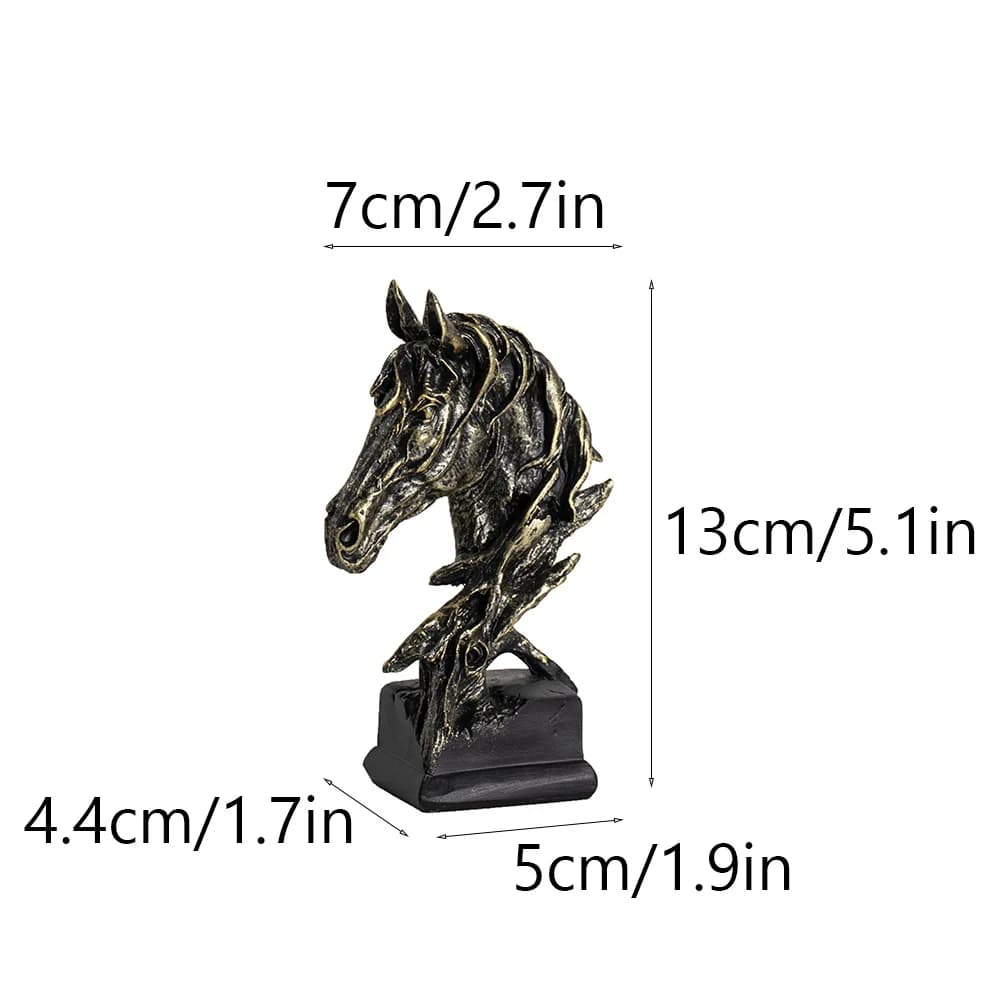 Ornements de tête de cheval en résine nordique, artisanat de décoration pour la maison, décorations 