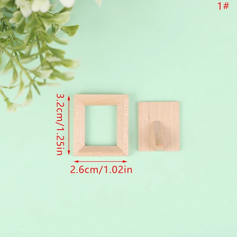 Cadre Photo Miniature pour maison de poupée 1:12, avec couvercle arrière, modèle de meubles pour déc