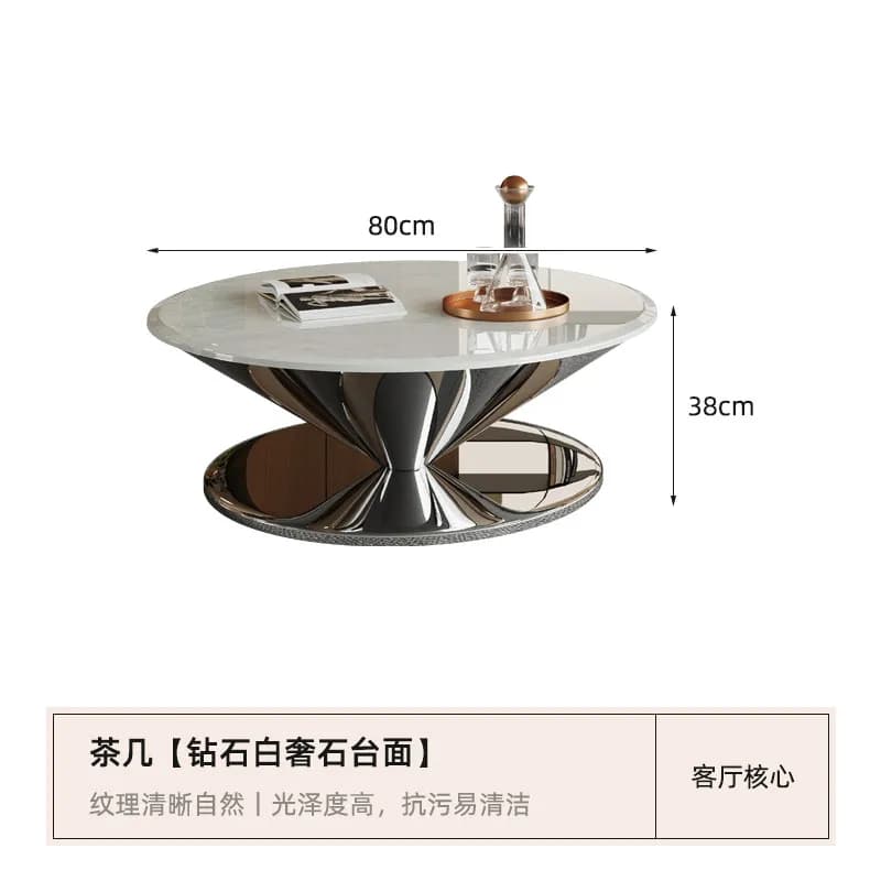 Tables basses de luxe uniques avec structure métallique, style italien moderne, tables basses haut d