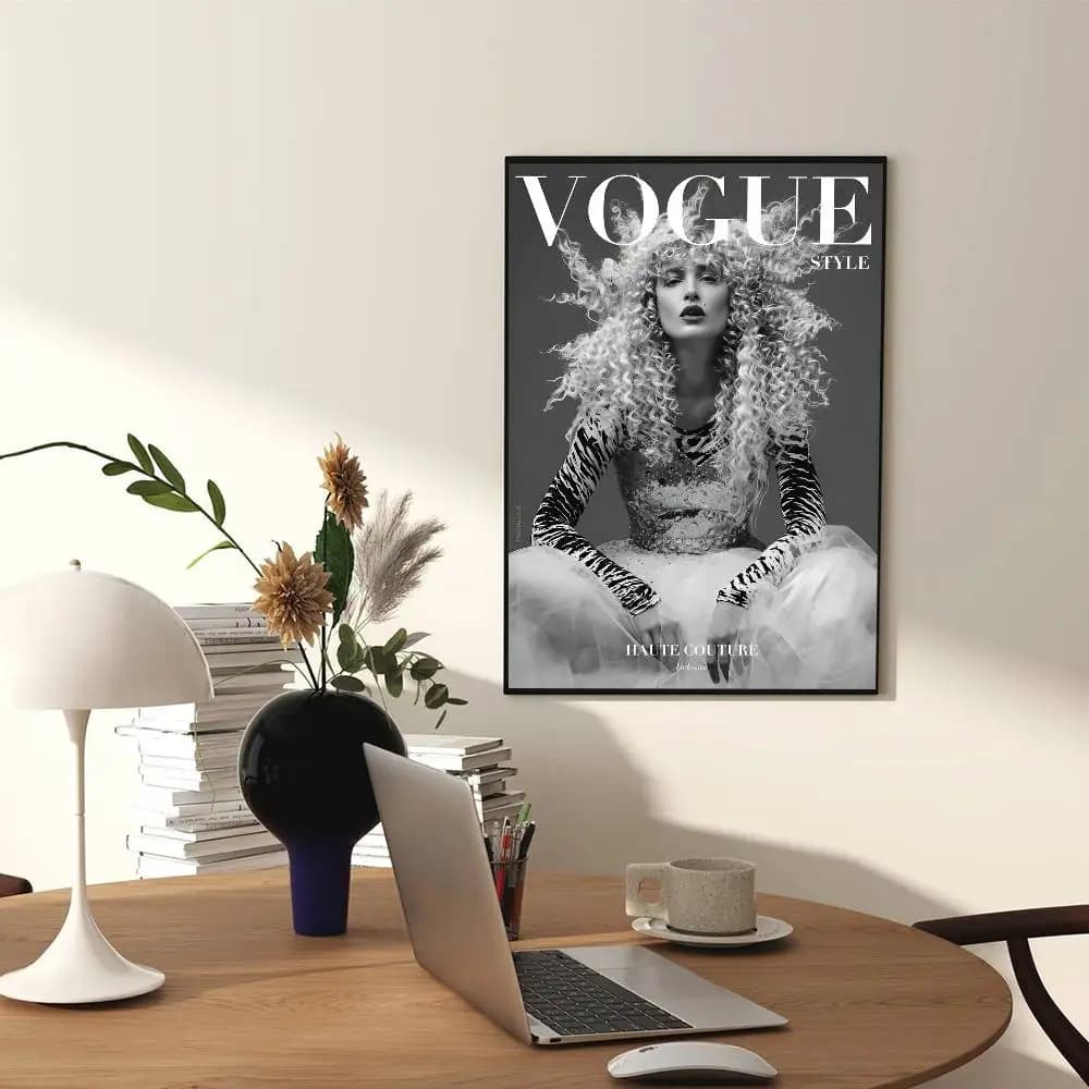 Affiche imprimée sur papier, style Vogue, photographie de mode, décoration artistique pour la maison
