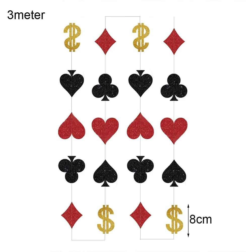 Décorations de fête à thème de Casino Las Vegas, Cube de Poker suspendu, dés suspendus au plafond de