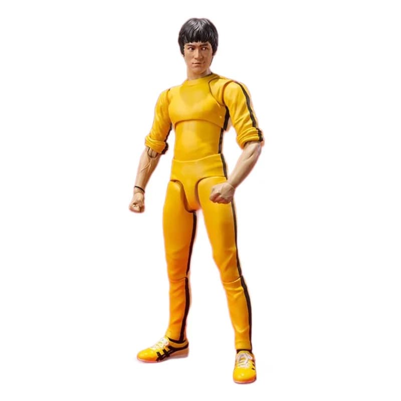Figurine articulée Bruce Lee Kung Fu en combinaison jaune de 14 cm, modèle de collection, décoration