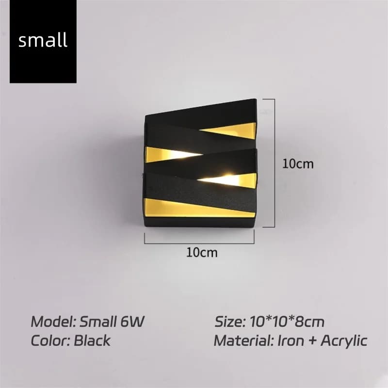Lampe murale carrée minimaliste moderne à LED pour chambre à coucher, tête de lit, couloir, chambre 