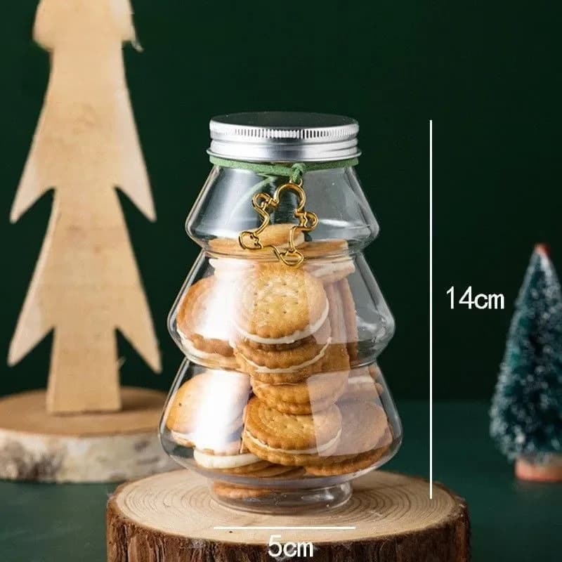 Bocaux à Bonbons en Forme d'Arbre de Noël pour Enfant, Fournitures de Décoration de ixdu Nouvel An, 