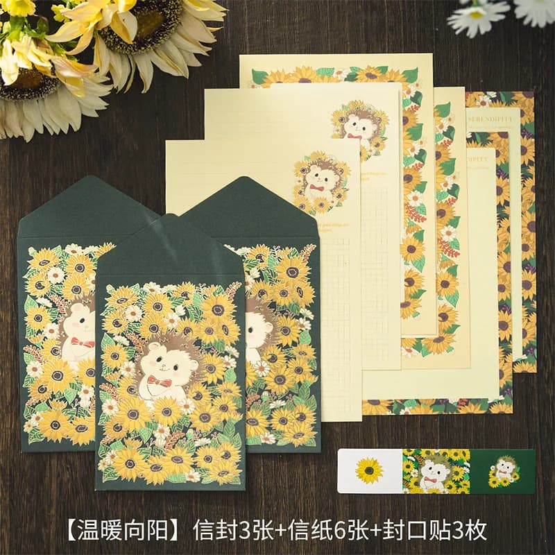 Ensemble de 6 papiers + 3 enveloppes, fournitures de papeterie pour planificateur, Message, bénédict