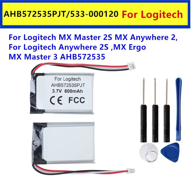 AHB 572535 PJT 533- 000120 Batterie pour Logitech MX Master 2S MX Anywhere 2 pour Logitech Anywher