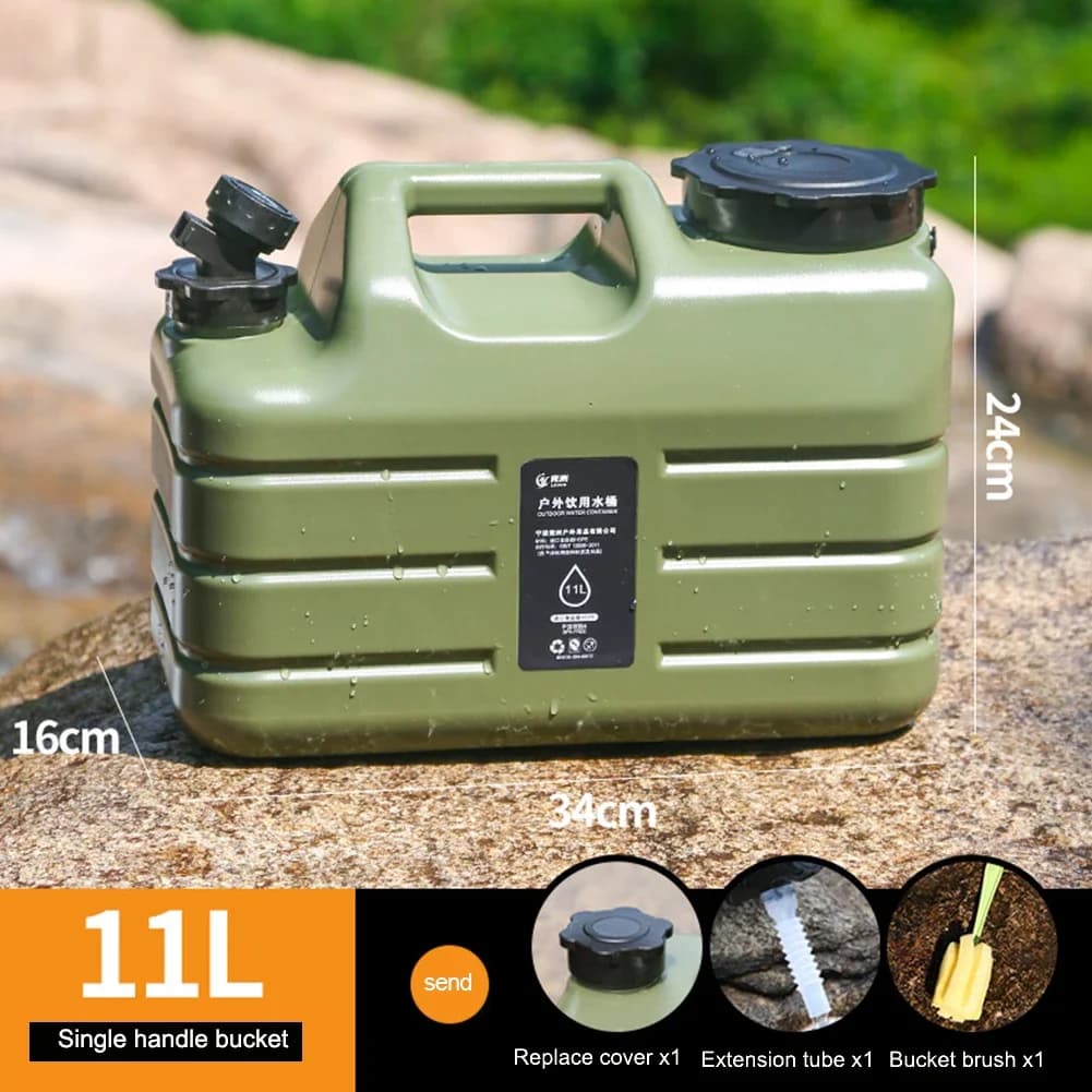 Conteneur de stockage d'eau 11/12l avec robinet, réservoir d'eau Portable, seau d'eau potable de gra