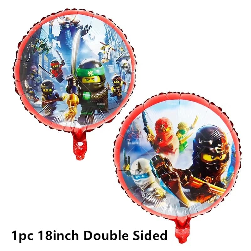 Ballons à thème Ninjaed Go, fournitures de décoration pour fête d'anniversaire, réception-cadeau pou