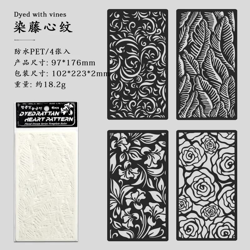 Pochoir Mandala esthétique, 4 pièces/ensemble, décoration murale pour Scrapbook, pour peinture, feui