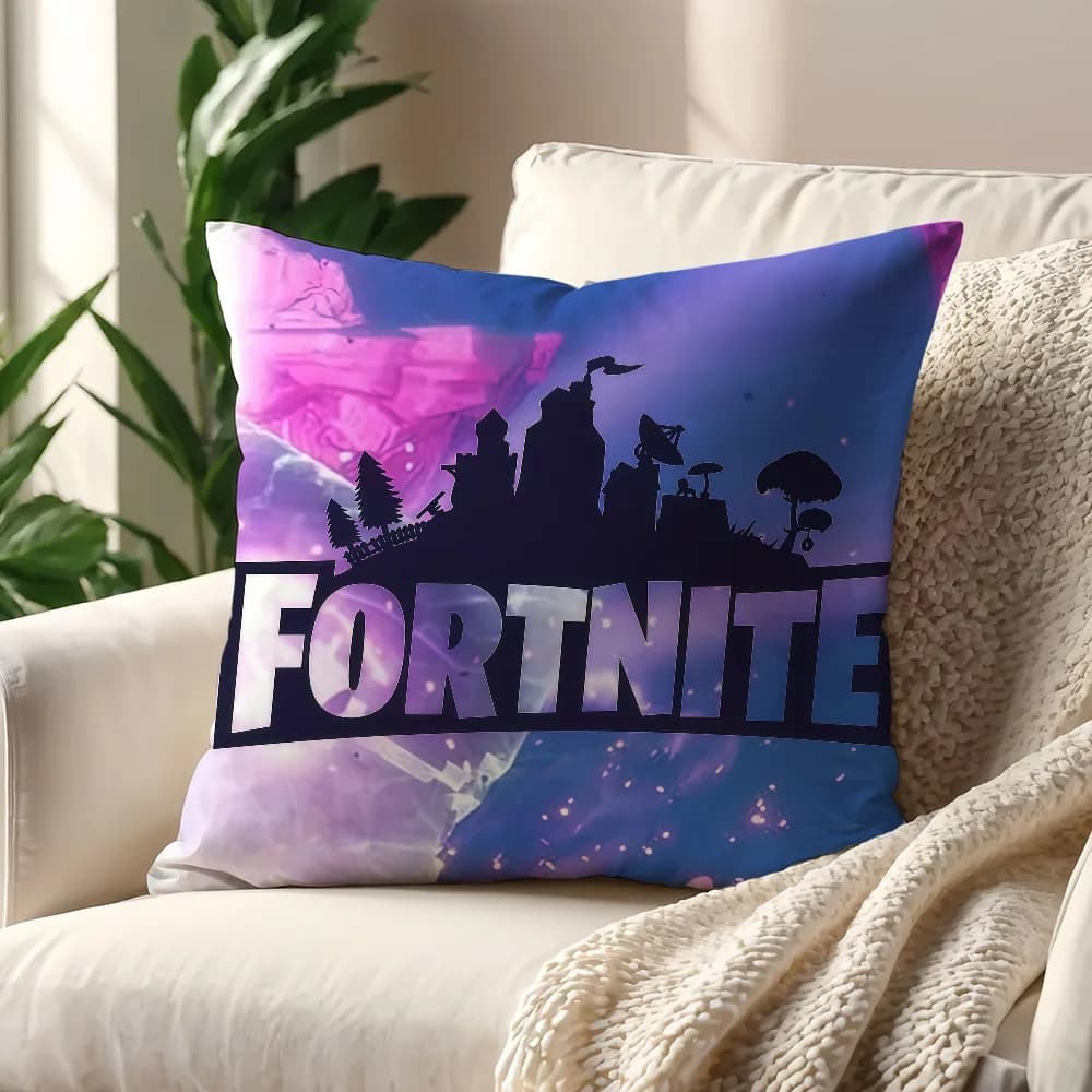 Housse de coussin Game F-FORTNITE, pour oreiller, impression, décoration de canapé, maison, voiture,