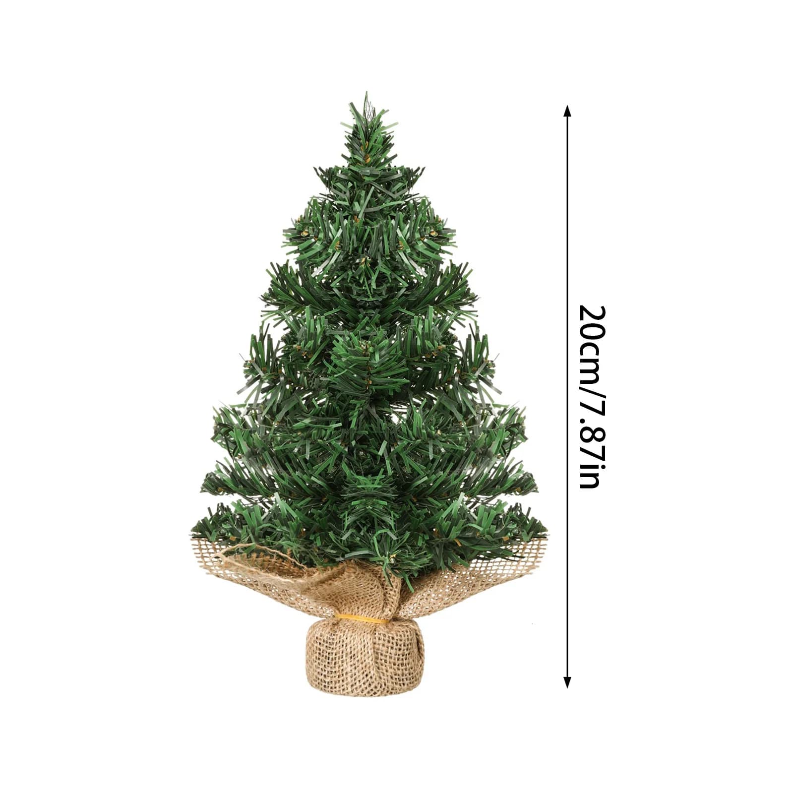 Mini Arbre de Noël Artificiel de 20cm, Faux Ornements Décoratifs de Bureau, ixde Vacances, DIY