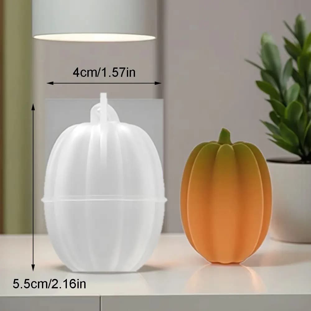 Moule en Silicone pour bougie parfumée citrouille, 1 à 2 pièces, Kit de fabrication de bougies, plan