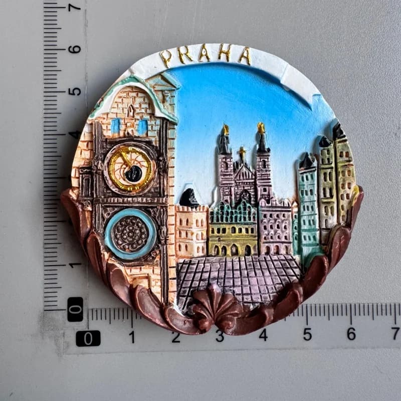 CZECH république Souvenir touristique aimants pour réfrigérateur horloge astronomique vieille ville 