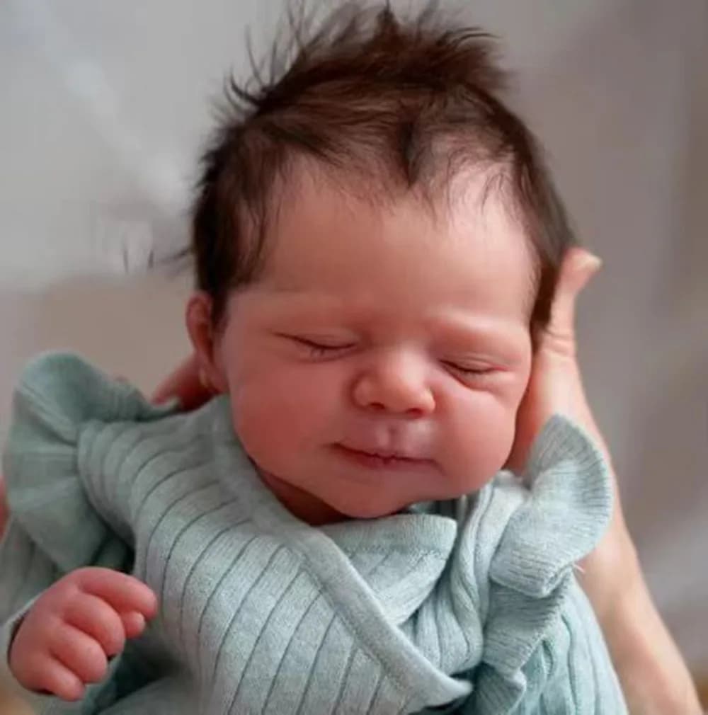 Reborn peint bébé poupées nouveau-né bébé taille image réelle à la main 3D peau racine cheveux veine