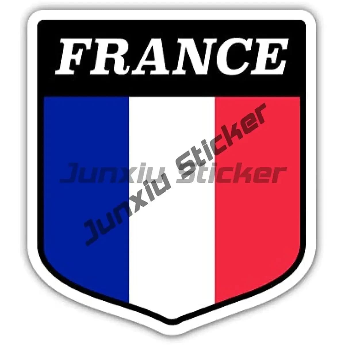 Autocollant de bouclier de drapeau de la France, autocollant de voiture de la tour Eiffel française,
