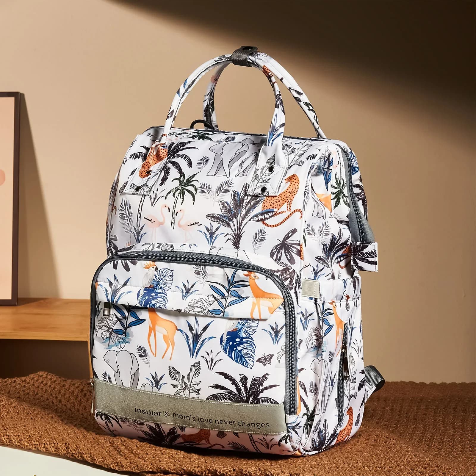 Sac à Dos à Couches pour Bébé, Fourre-Tout de Voyage, Multifonction, Étanche, avec Station Proxy, Sa