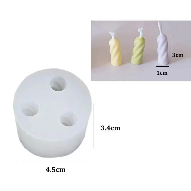 Moule en silicone pour bougie cylindrique, fabrication artisanale de bougies, moule pour bougie long