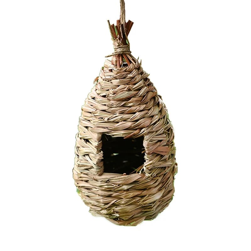 Nouveau Nid d'oiseau décoratif tressé à la main pour l'extérieur, abri suspendu pour oiseaux, cage à