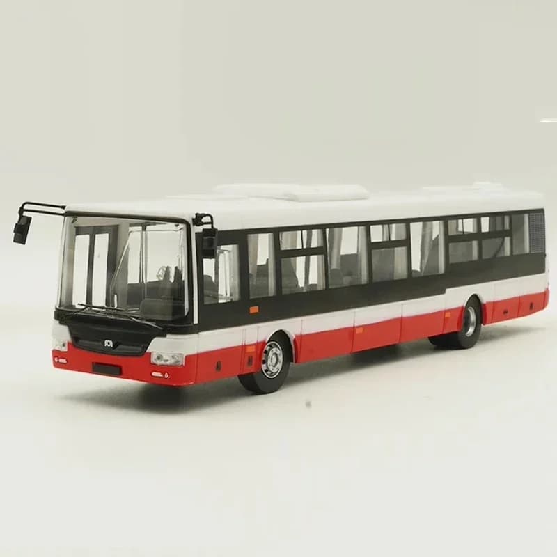 Modèle de Bus Rétro en Plastique SOR-NB12 MHD Prague à l'échelle 1:43, avec défauts de peinture, Jou