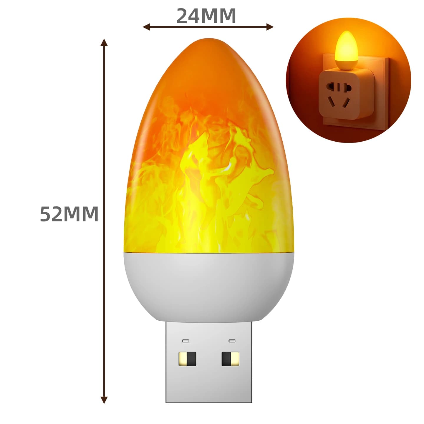 LED flamme flamme bougie lumières USB dynamique flamme Flash atmosphère lumière Portable livre lampe